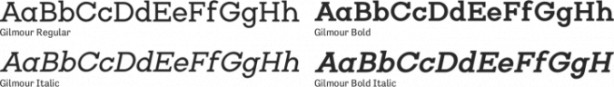 Gilmour Font Preview
