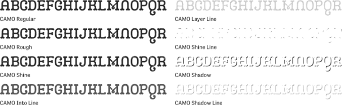 CAMO Font Preview