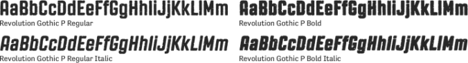 Revolution Gothic P Font Preview