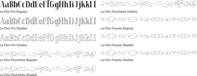 La Chic Font Preview