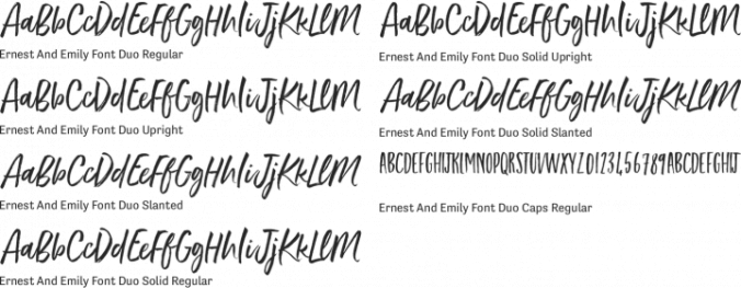 Ernest and Emily Font Duo Font Preview