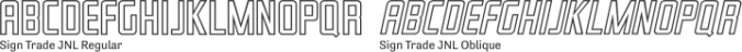 Sign Trade JNL Font Preview