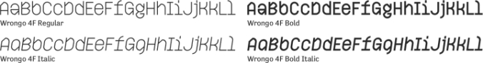 Wrongo 4F Font Preview