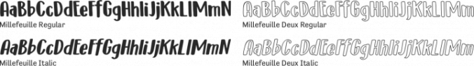Millefeuille Font Preview
