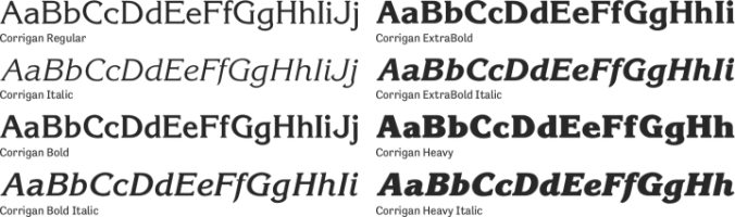 Corrigan Font Preview