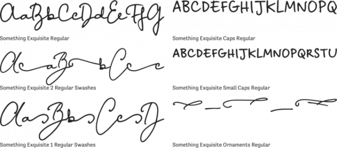 Something Exquisite Font Preview