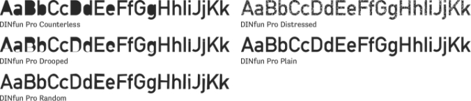 DINfun Pro Grunge Font Preview