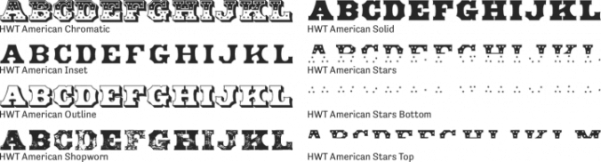 HWT American Chromatic Font Preview