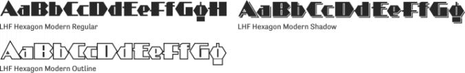 LHF Hexagon Modern Font Preview