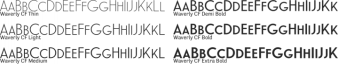Waverly CF Font Preview