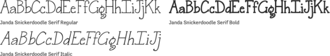 Janda Snickerdoodle Serif Font Preview