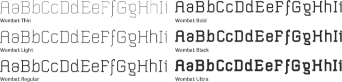 Wombat Font Preview
