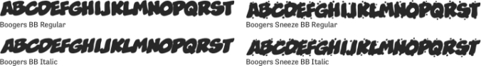 Boogers Font Preview