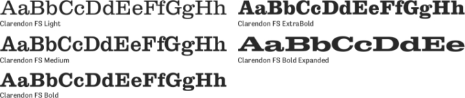 Clarendon FS Font Preview