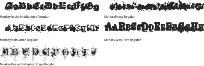 Monkey in the Middle Ages Font Preview