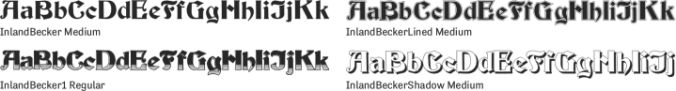InlandBecker Font Preview