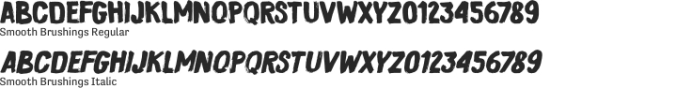 Smooth Brushings Font Preview