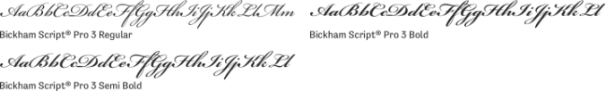 Bickham Script Pro 3 Font Preview