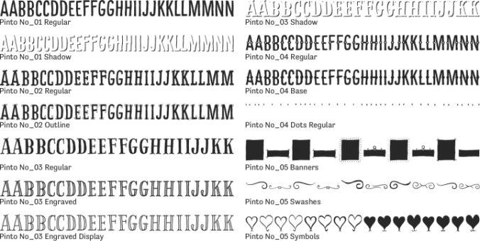 Pinto Font Preview