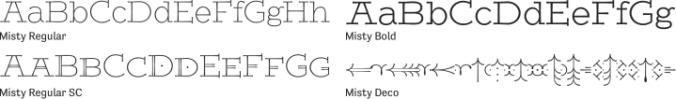 Misty Font Preview