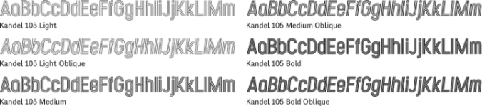 Kandel 105 Font Preview