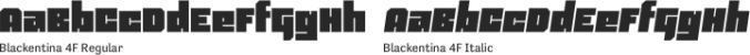 Blackentina 4F Font Preview