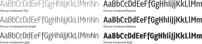 Chorus Condensed Font Preview