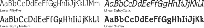 Linear Font Preview