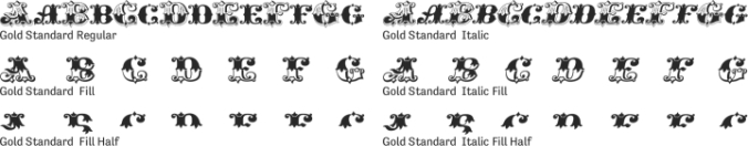 Gold Standard Font Preview