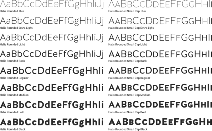 Halis Rounded Font Preview