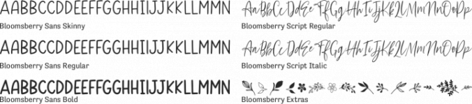 Bloomsberry Font Preview