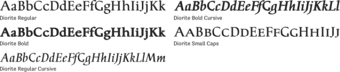 Diorite Font Preview