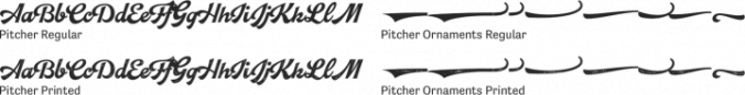 Pitcher Font Preview