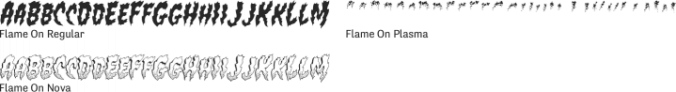 Flame On Font Preview