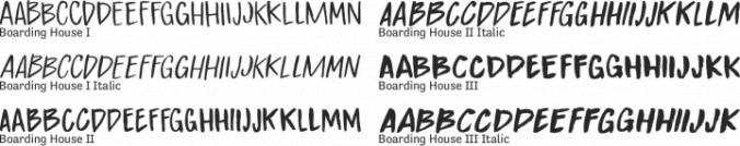 Boarding House Font Preview