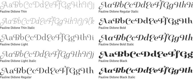 Pauline Didone Font Preview