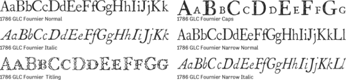 1786 GLC Fournier Font Preview