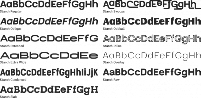 Starch Font Preview