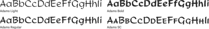 Adams Font Preview