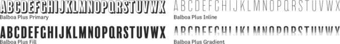 Balboa Plus Font Preview
