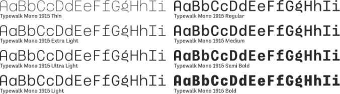 Typewalk Mono 1915 font download
