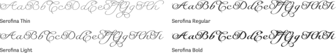 Serofina Font Preview
