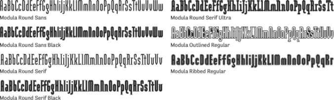 Modula Round Font Preview