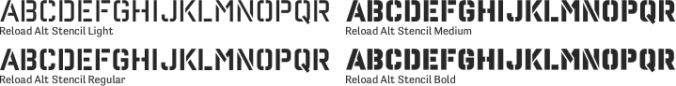 Reload Alt Stencil Font Preview