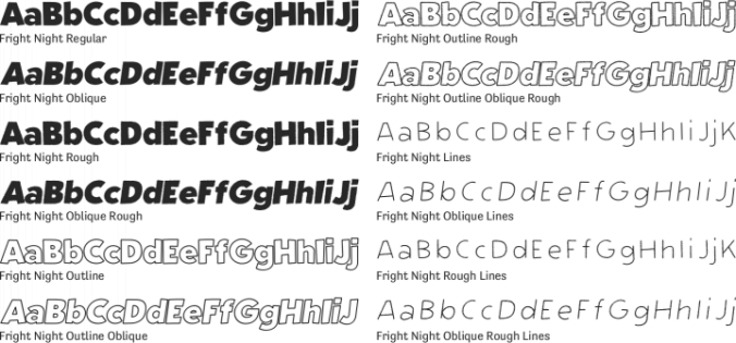 Fright Night Font Preview