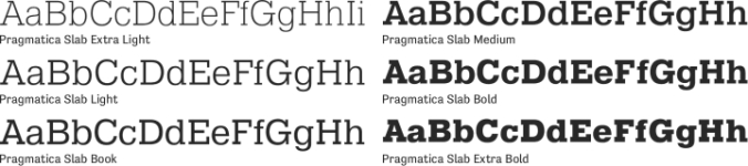 Pragmatica Slab Font Preview