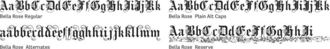 Bella Rose Font Preview