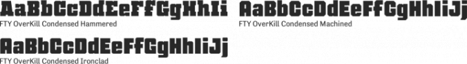 FTY OverKill Condensed Font Preview