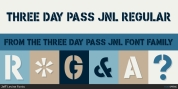 Three Day Pass JNL font download