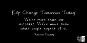 KG Change Tomorrow Today font download